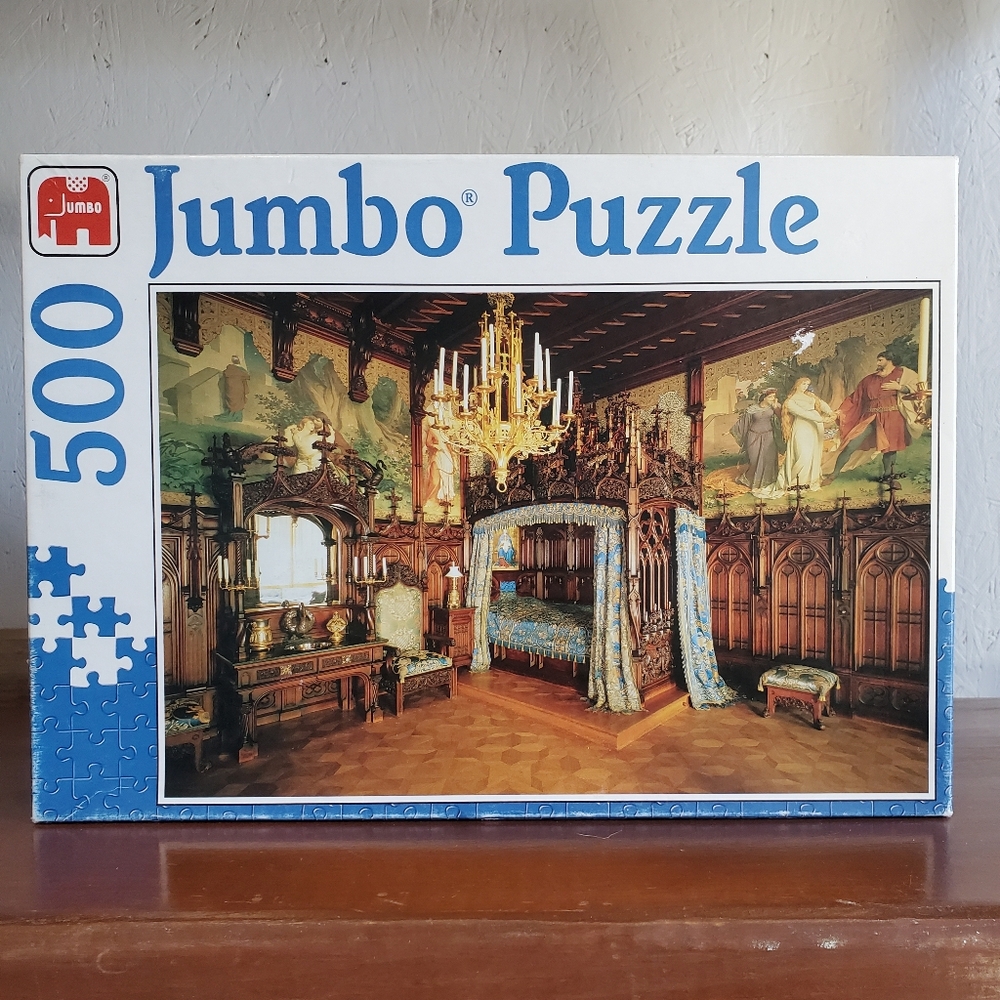 Jumbo 500-piece Jigsaw Puzzle | Inside Neuschwanstein Castle | (INCOMPLETE)